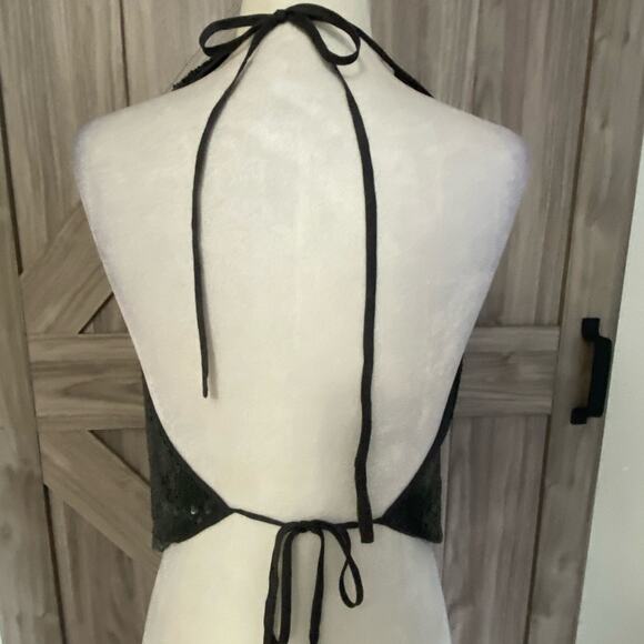 Sequin halter top tie back - Picture 4 of 7